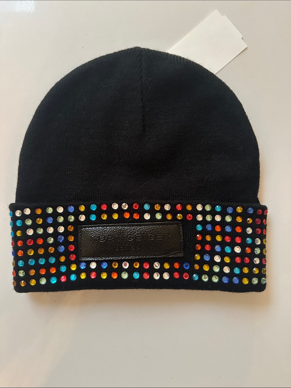 Kurt Geiger London Cuffed Rhinestone Beanie - Womens - new